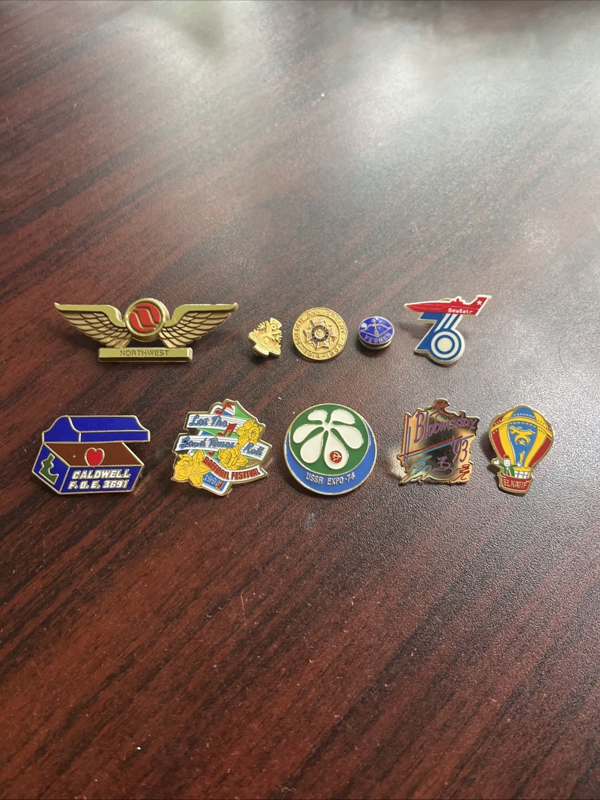 Lot Of 10 Random Mixed Lapel Hat Pins B1