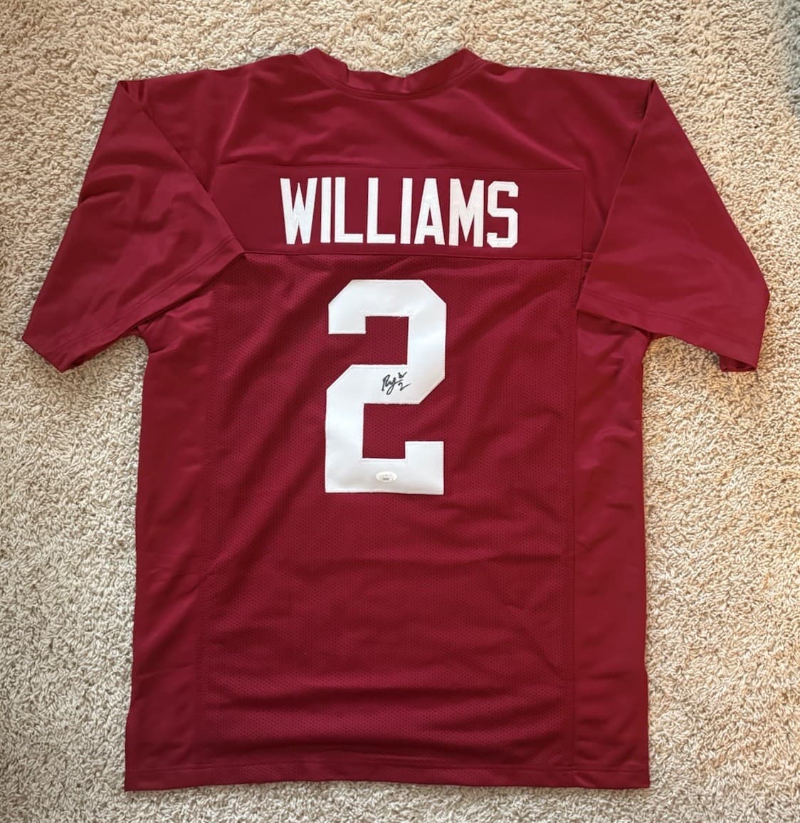 Ryan Williams Signed Autographed Alabama Crimson Tide Jersey JSA COA
