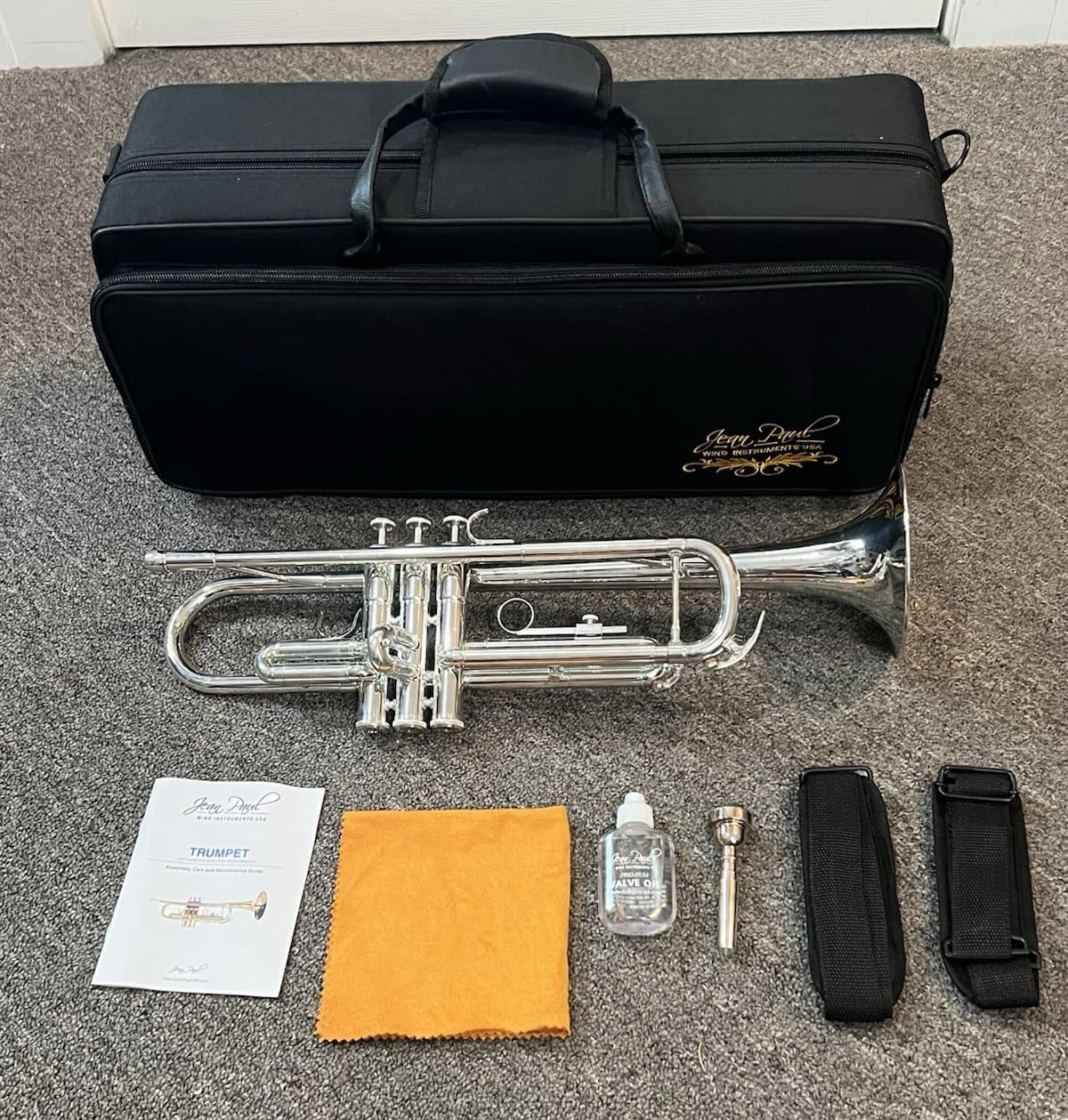 JEAN PAUL TR-430-10211 SILVER PLATE INTERMEDIATE TRUMPET W/ CASE