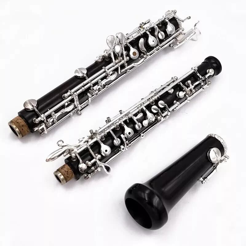 Professional ebony wood full-automatic outfit oboe C key,Silver plated key