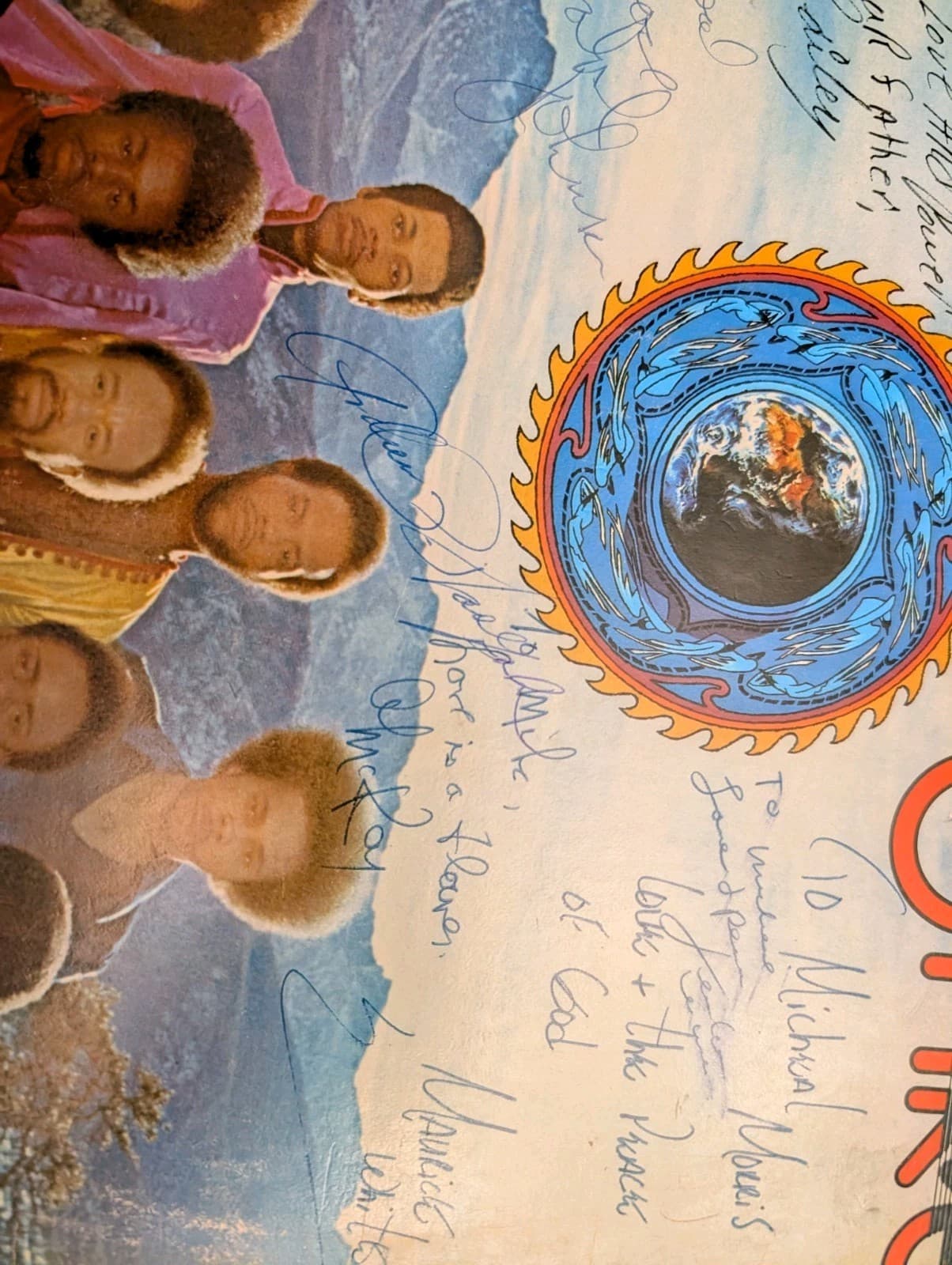 Signed Autograph Earth, Wind & Fire PROMO LP