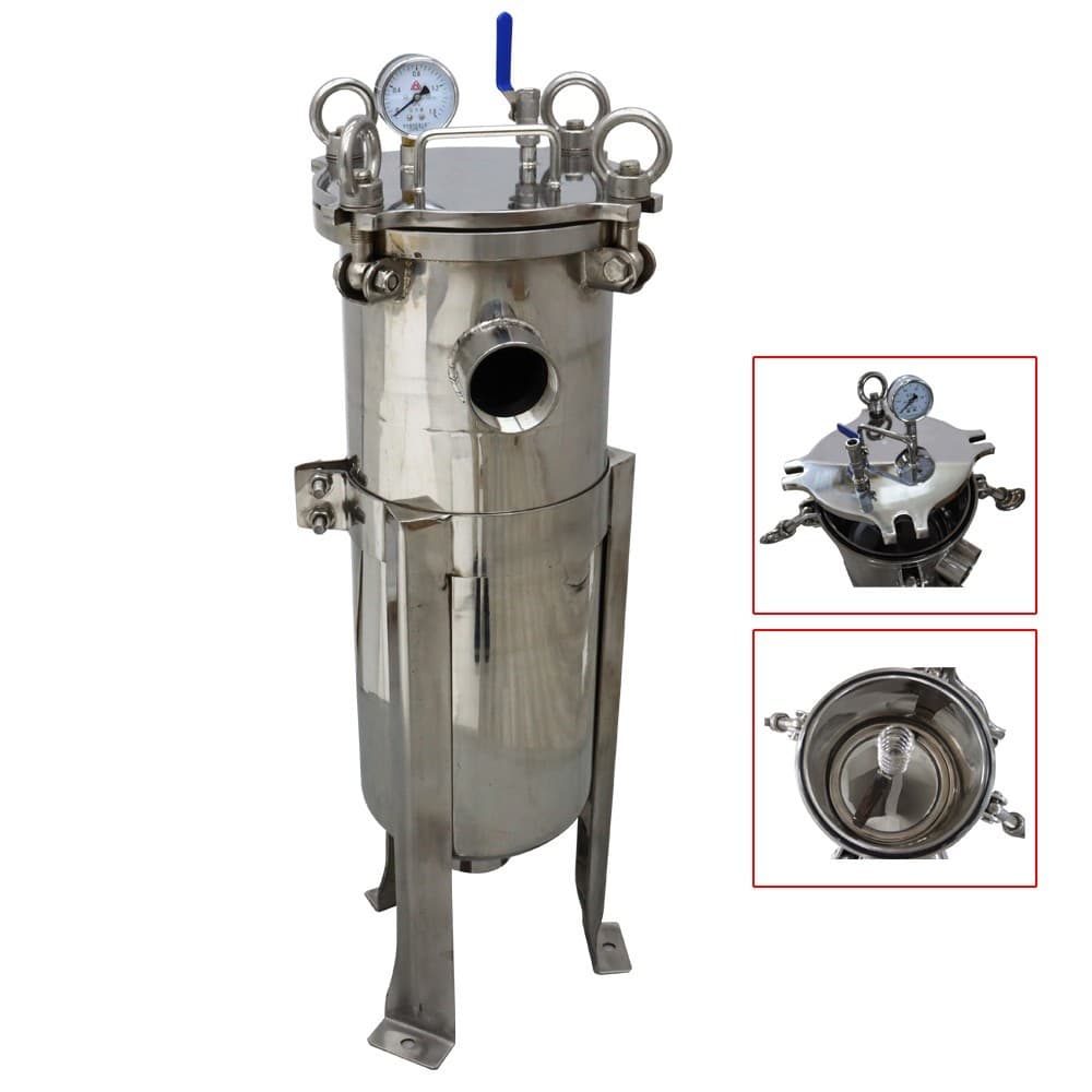 1# Bag Filter Equipment Stainless Steel 2" NPT Internal Screw In/Outlet 120psi
