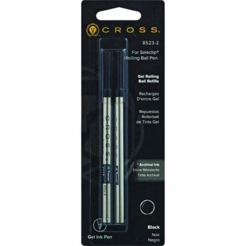 Cross Gel Rolling Ball Refills Black Dual Pack New In Pack 8523 2 2 Refills