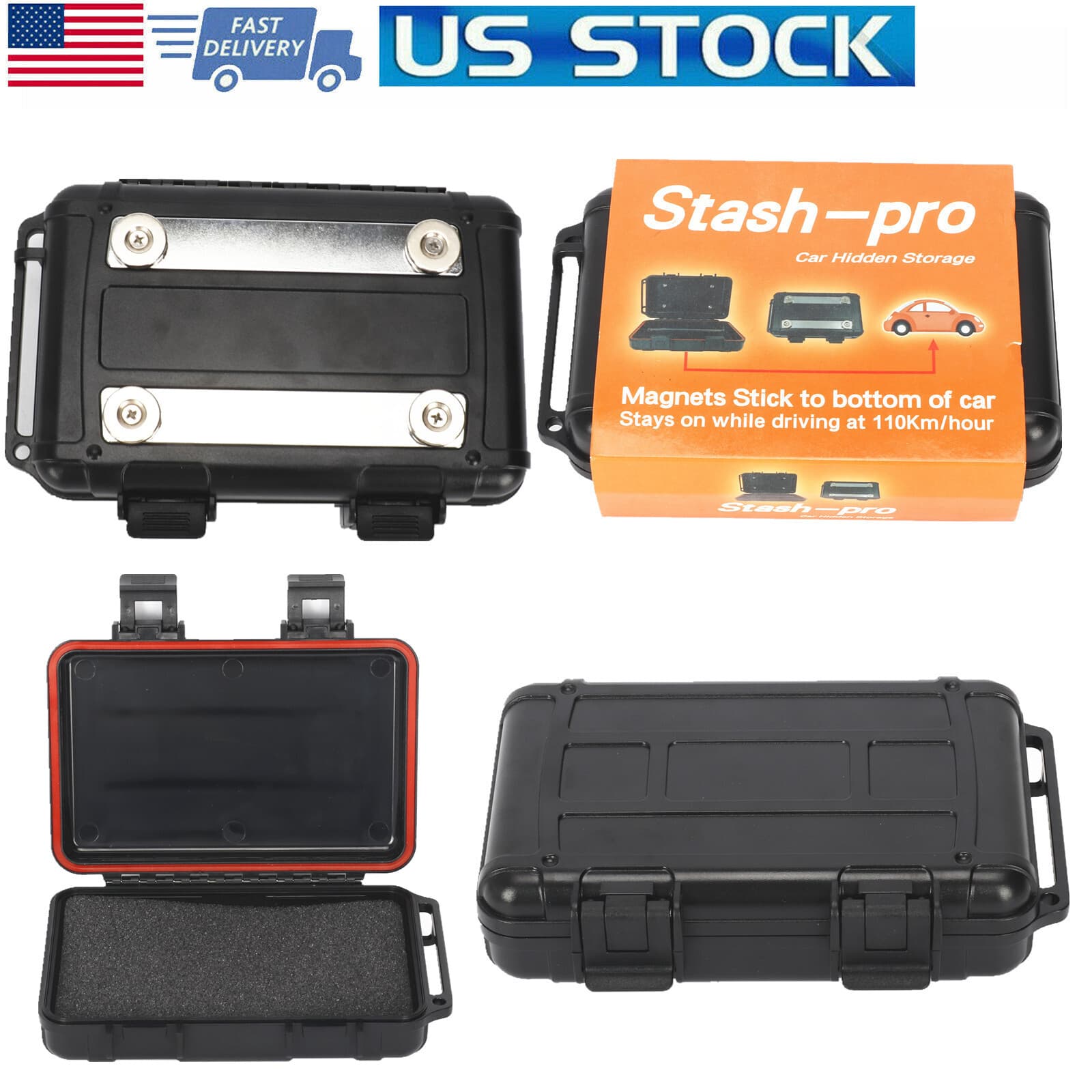 Magnetic Secret Under Car Stash Box Deep Stash Compartment Pull Force MediumSize