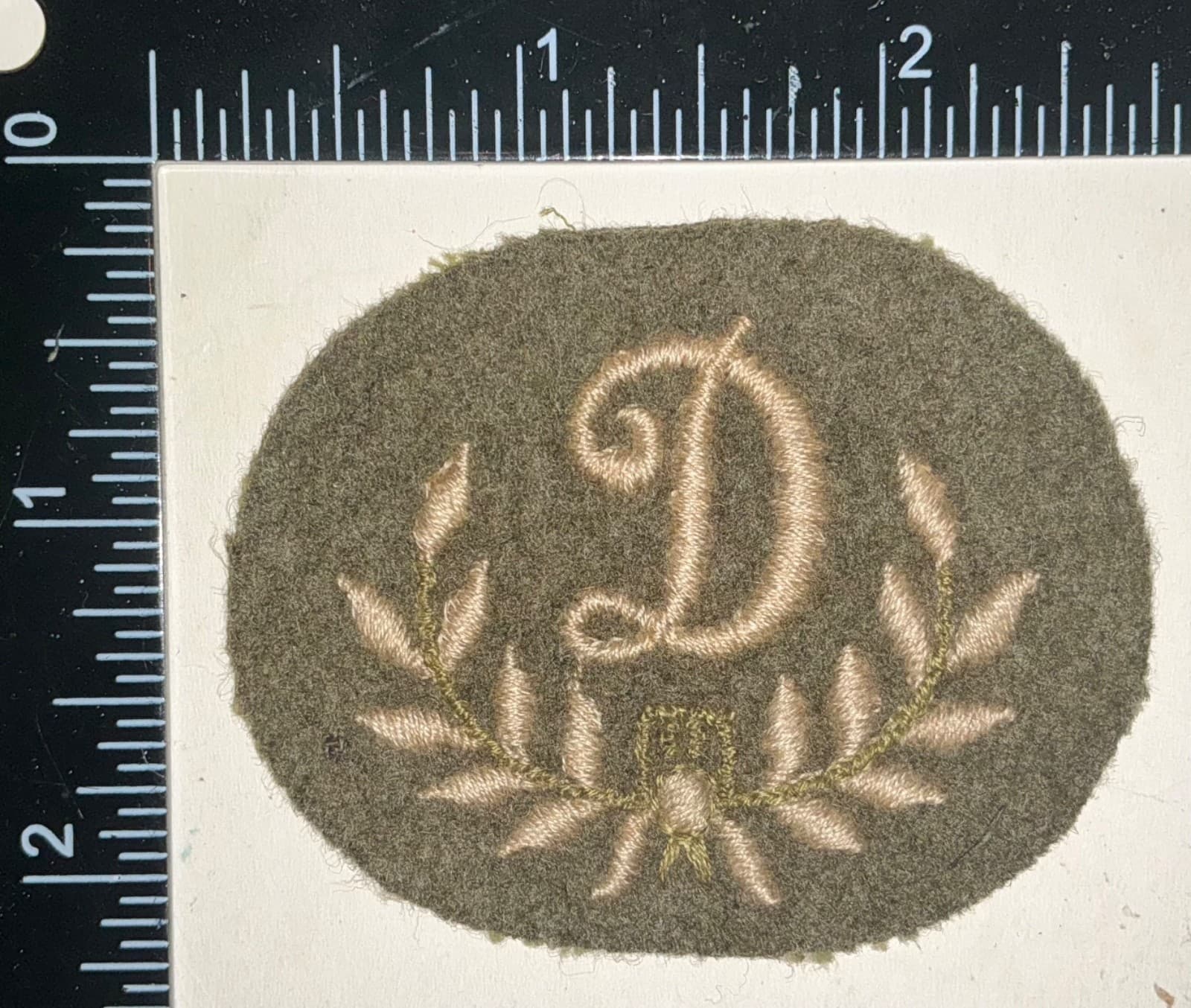 WWII British Canadian Army D Driver Insignia Trade Cloth Patch Badge