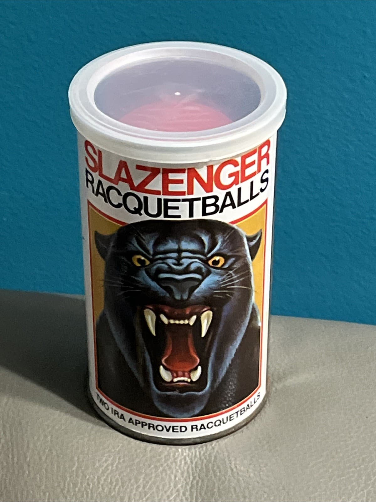 Vintage Racquetballs Slazenger Panther Tin 2 In Can Racquet Ball