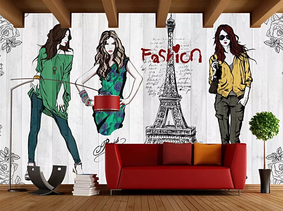 3D Fashion Girl G16160 Wallpaper Wall Murals Removable Self-adhesive Honey