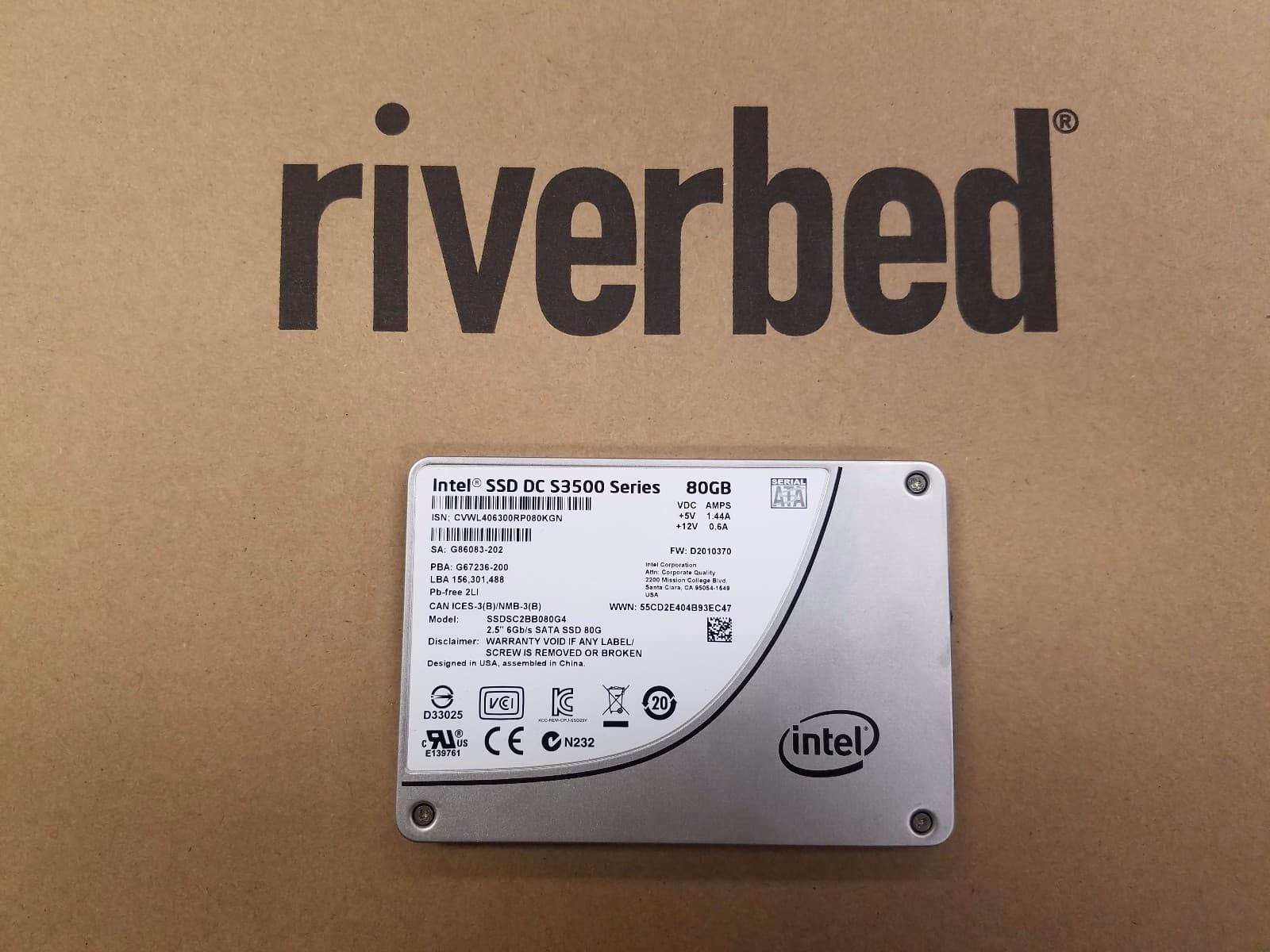 Riverbed Steelhead SSD-006, 80GB SSD for CXA-05055. Riverbed Specialists