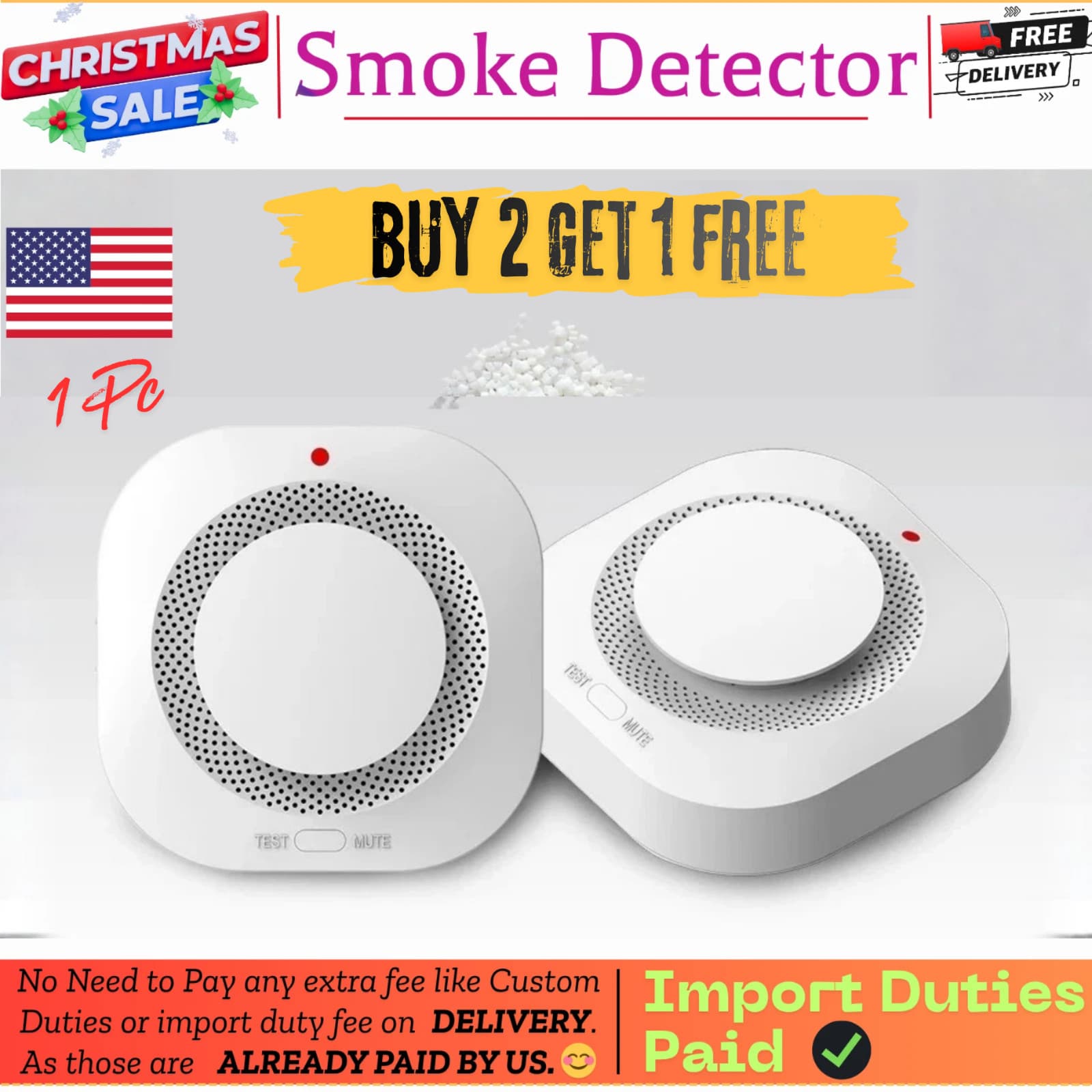 Smoke Detector, Carbon Monoxide Detectors, 2 in 1 CO & Smoke Alarm,Smoke Co