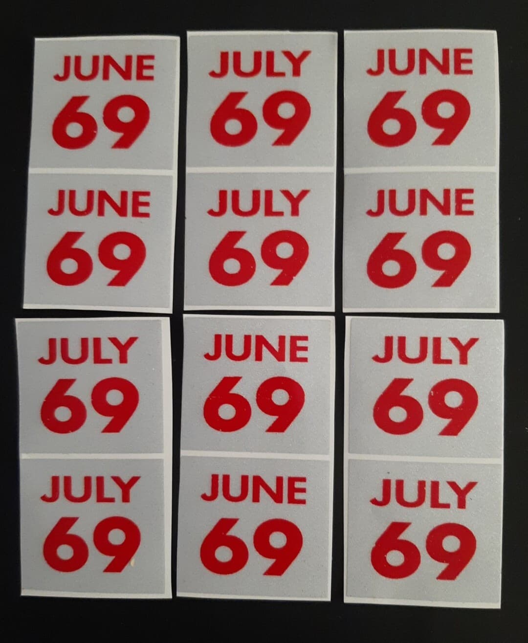 2, 1969 Connecticut License Plates. YOM Expiration Stickers.$18. PER PAIR.