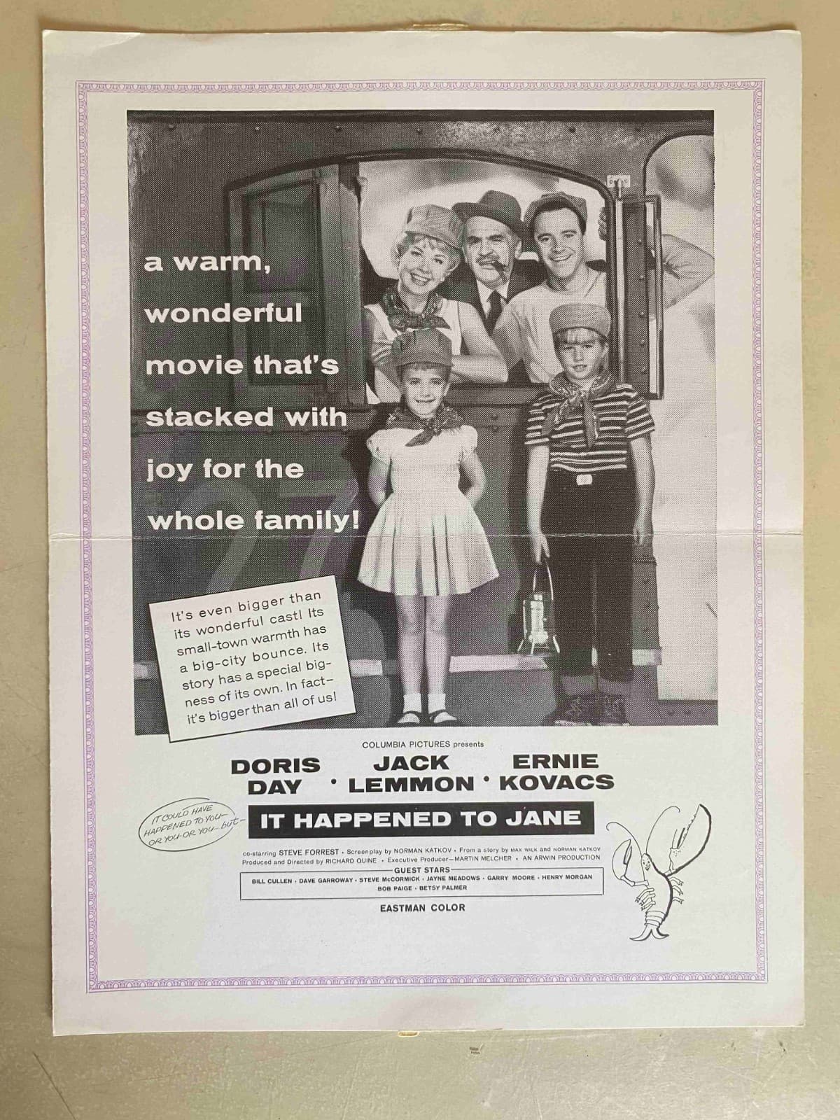 It Happened to Jane Release Schedule May 1959 Doris Day, ultra rare!