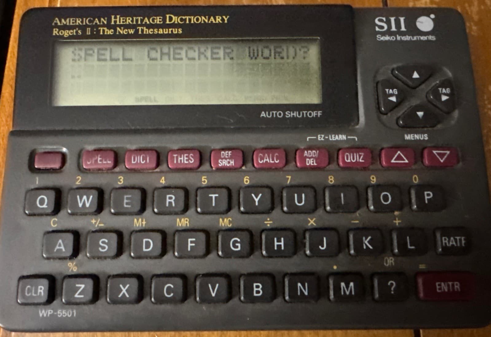 Seiko Instruments Electronic American Heritage Dictionary SII WP-5501 Working