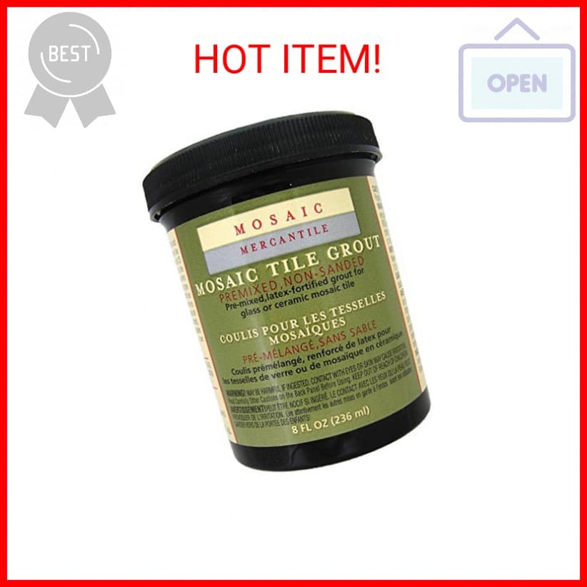 Mosaic Mercantile Premix Grout, 8-Ounce, Black