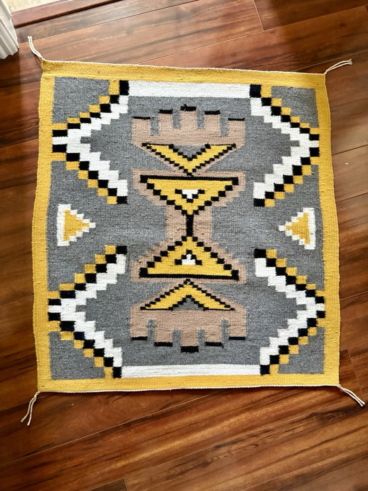 Navajo Non Regional Geometric Design Rug. Authentic With Vibrant Colors 33 X31