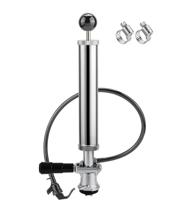 Hilangsan Beer Keg Party Pump 8inch Beer tap Pump Chrome Plated D Coupler system