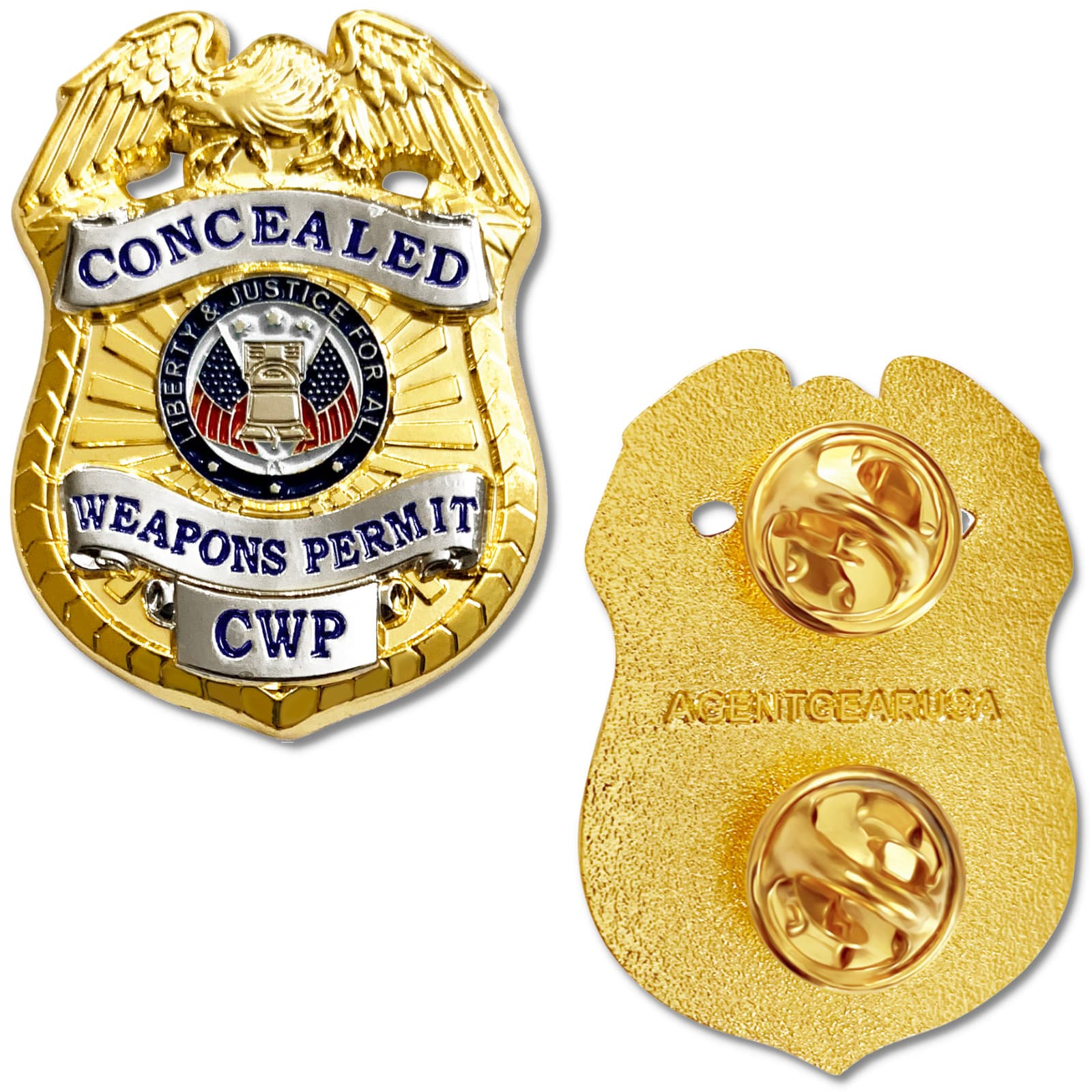 Concealed Weapon Permits Pin - Second Amendment Novelty - Eagle Patriotic Pin