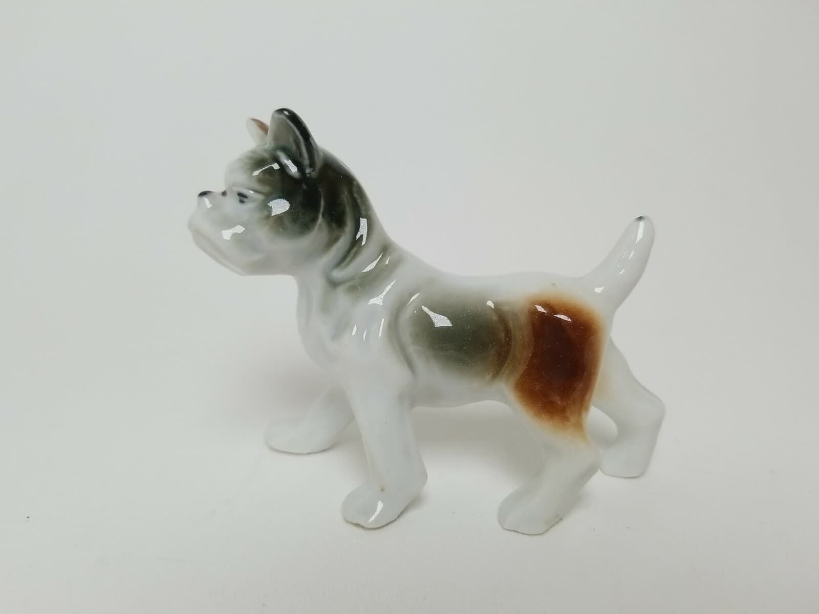 Vintage Porcelain Bulldog Made in Japan 2.75" x 3.5" Figurine