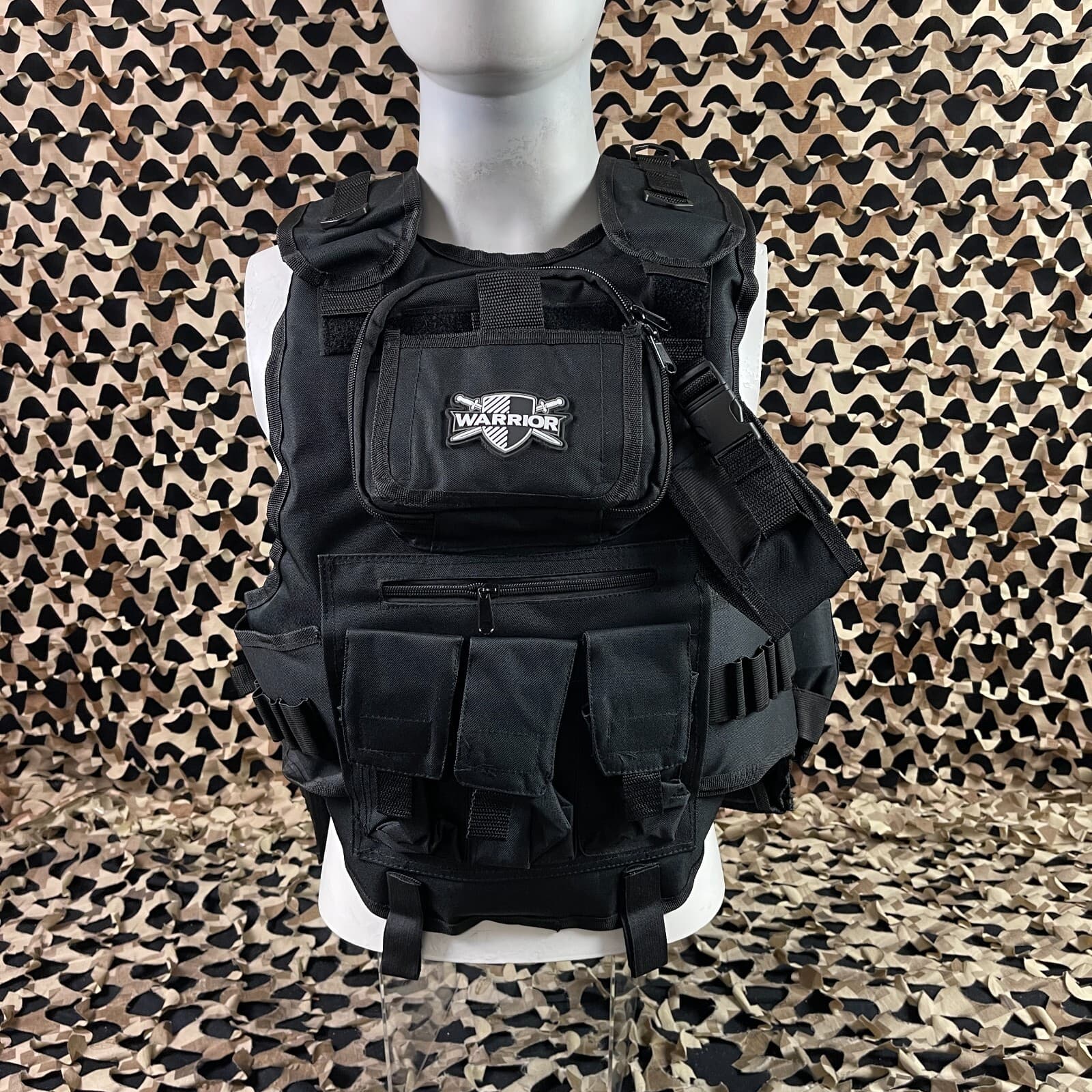 New Warrior Paintball Tactical Vest - Black