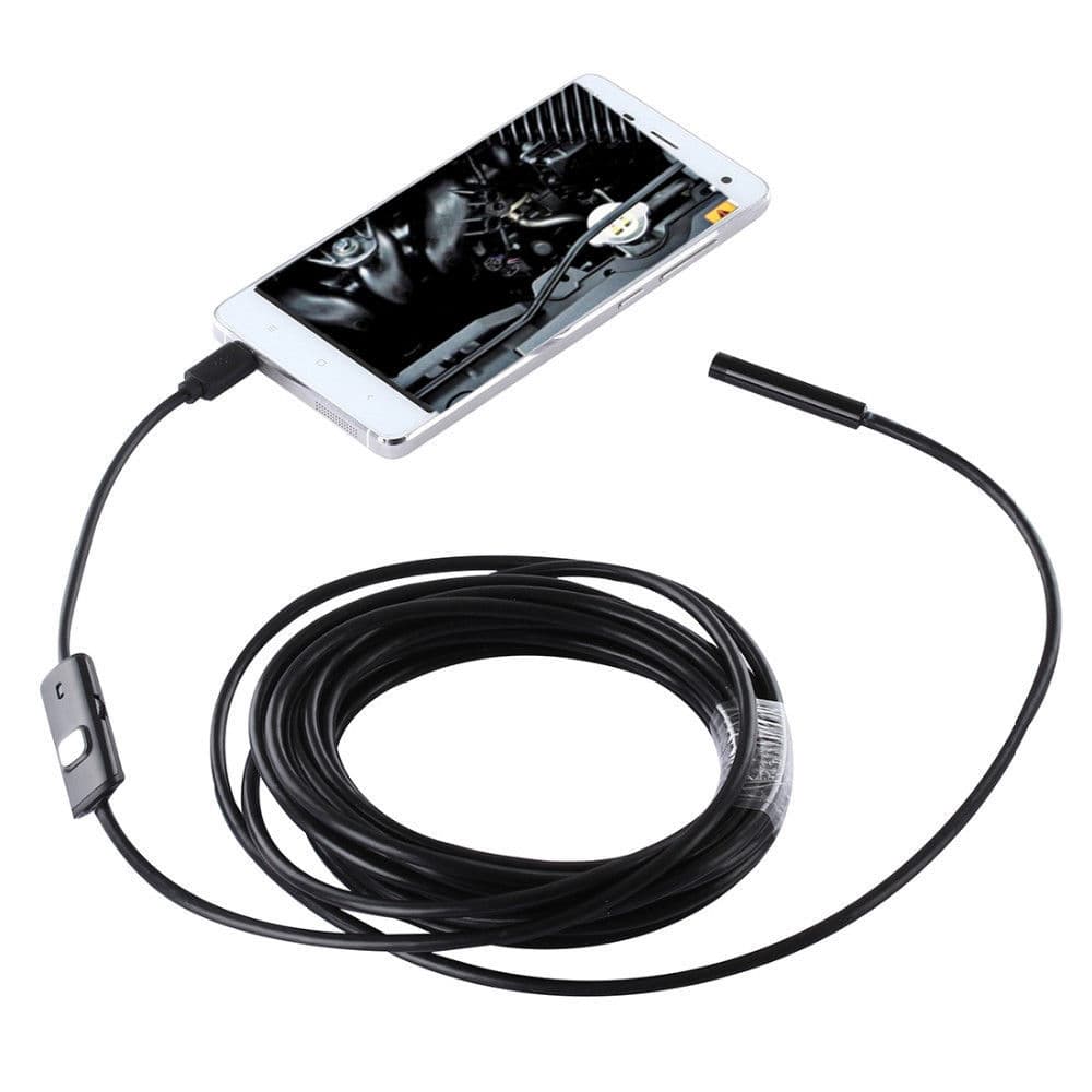 USB Endoscope Inspection HD Waterproof Snake Camera 6 Adjustable Led for Android