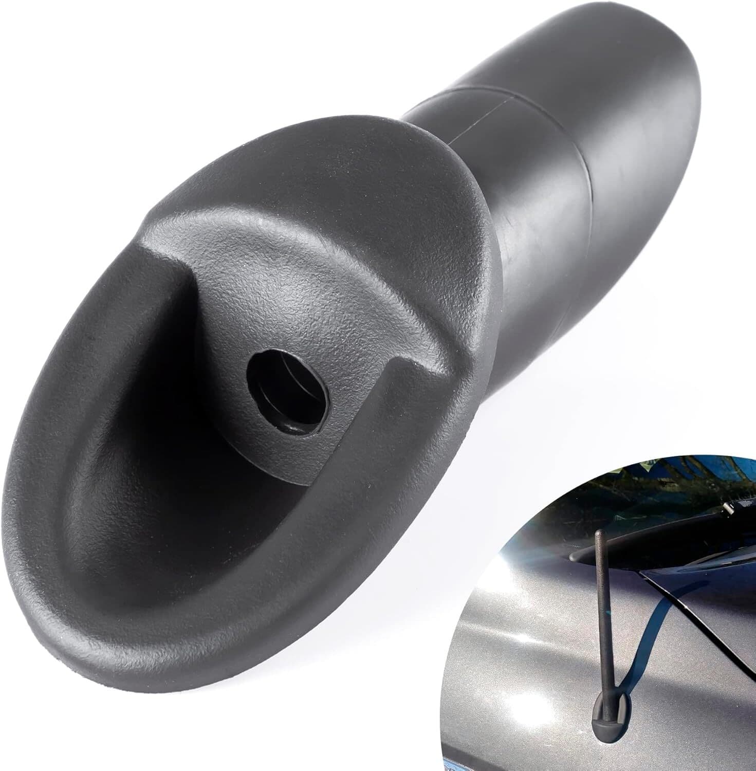 Black Antenna Bezel Ornament Base Mount Replacement For Toyota Tundra 2007-2014.