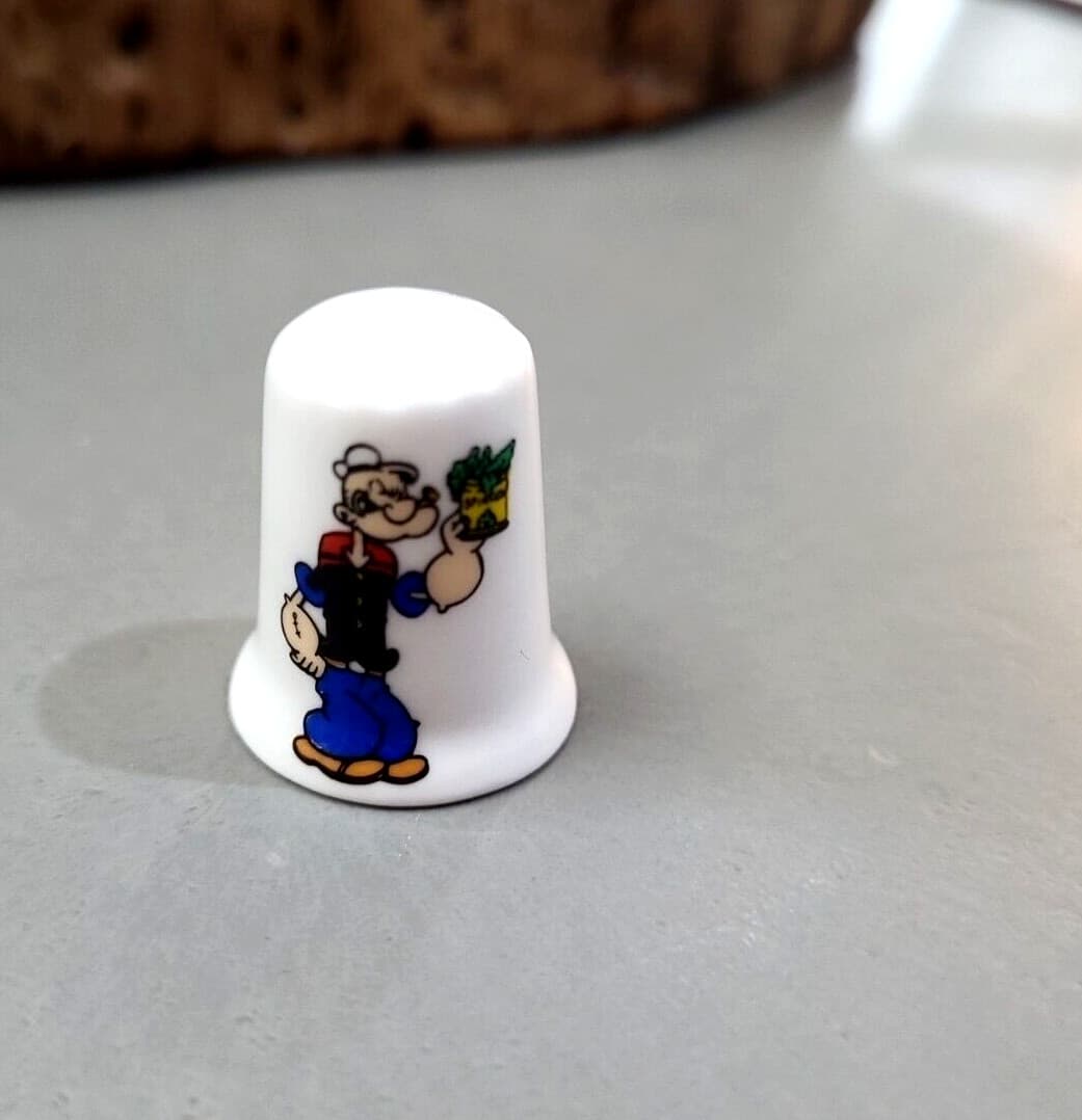 Collectable Popeye The Sailor Man Stoke-on-Trent Fine Bone China Thimble