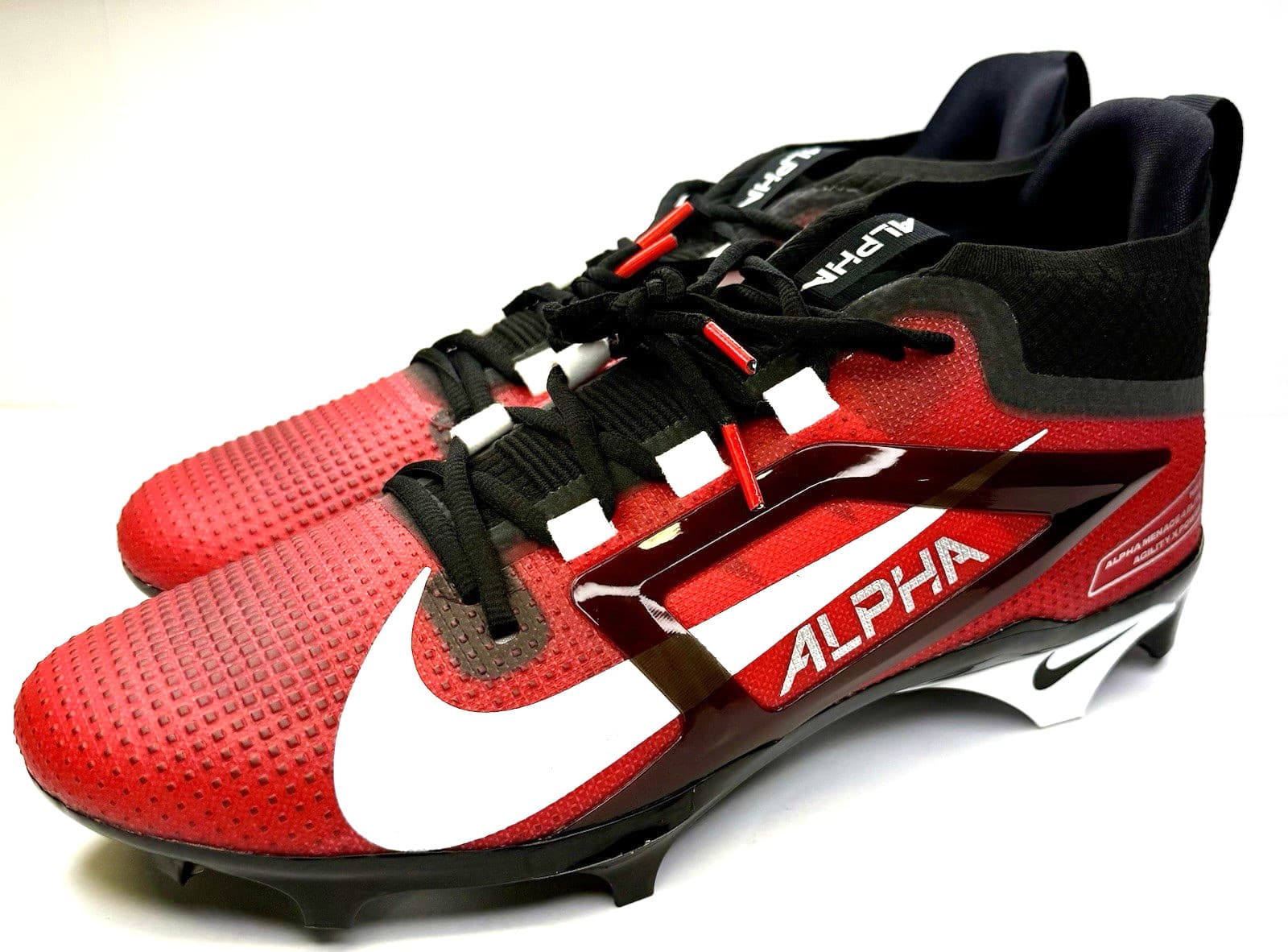 Men's Nike Alpha Menace 4 Elite University Red White Cleats FD7036 600 Size 12