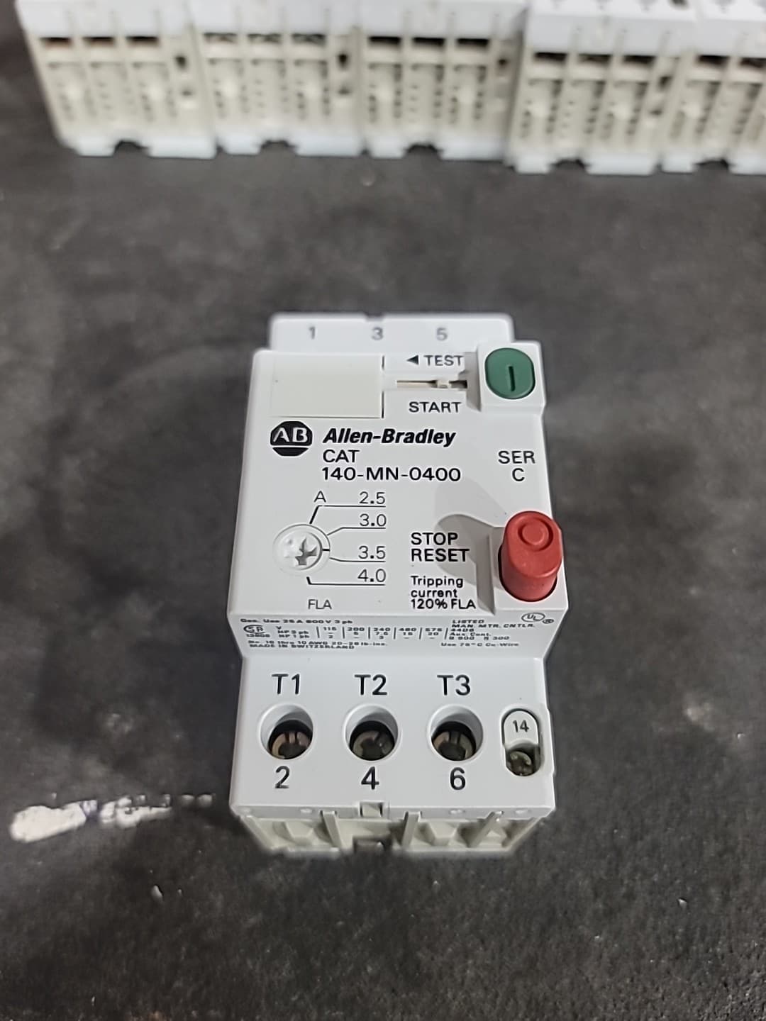 Allen Bradley 140-MN-0400 Ser C CAT Manual Motor Starter-NOS