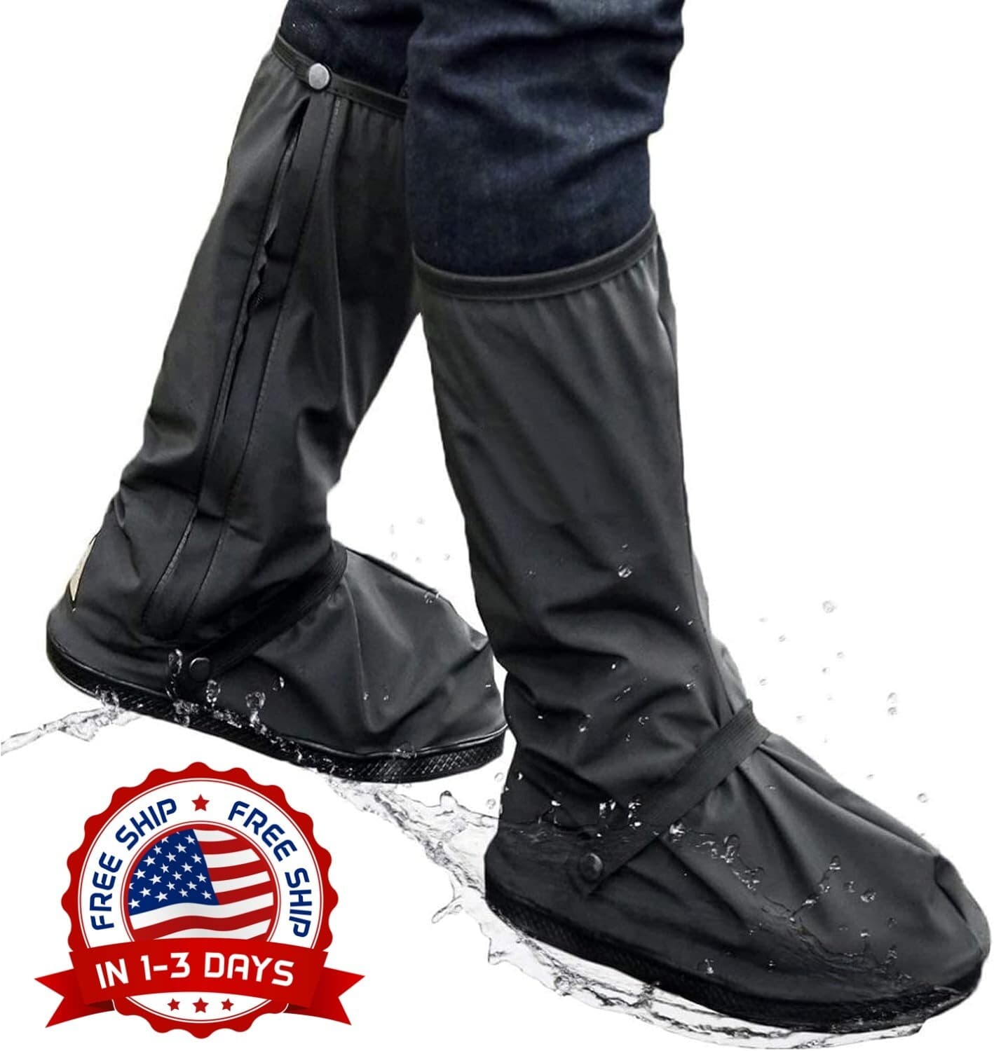 Fundas para zapatos reutilizables botas de lluvia largas para hombres y mujeres