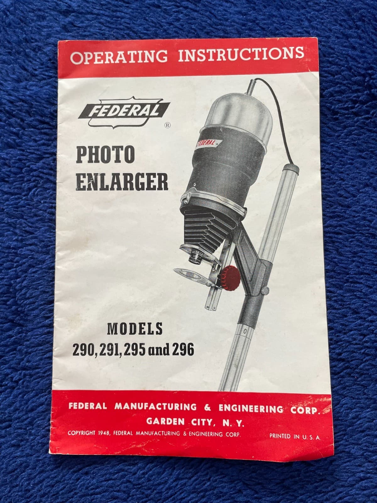 Vintage Photo Enlargement Operating Instructions