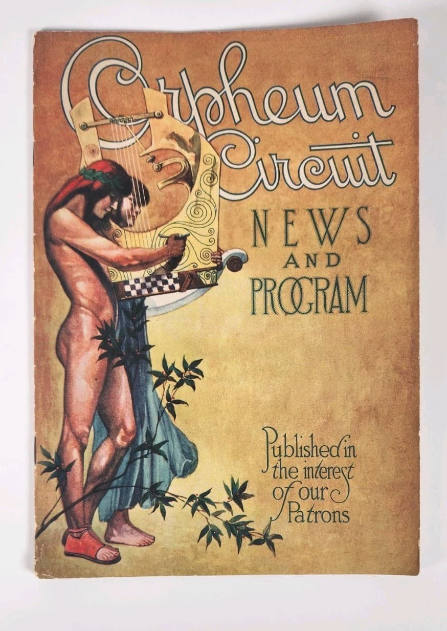 CIRCA 1920's "ORPHEUM CIRCUIT NEWS & PROGRAM" , ORPHEUM THEATRE SEATTLE, WA
