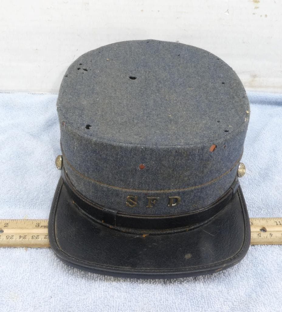 SFD Syracuse Fire Department KEPI Hat Identified J Hoag Possibly Seneca Falls