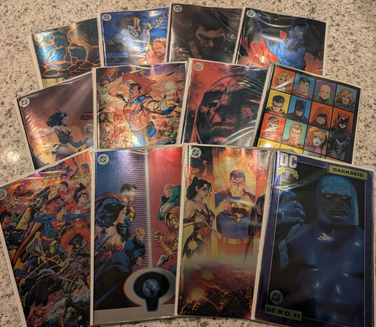 DC K. O. #1 Blind Bag FOIL VARIANT SET jim lee Mark Spears 12 books MONSTERS KO