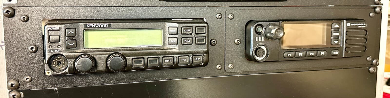 19" Dual Rack Mount 2RU - Universal - Choose your devices Motorola/Kenwood/ICOM
