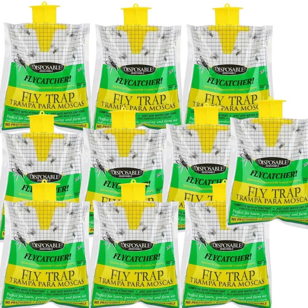 10 PACK Outdoor Fly Traps Disposable Hanging Outdoor Catcher Bag -US Shipping