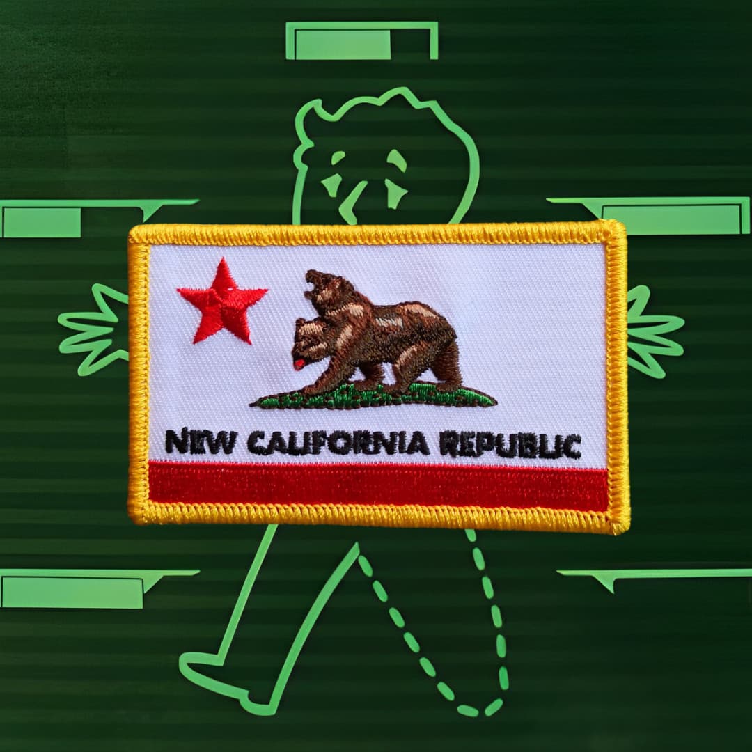 Fallout: New Vegas, New California Republic flag, NCR Military Morale hook patch