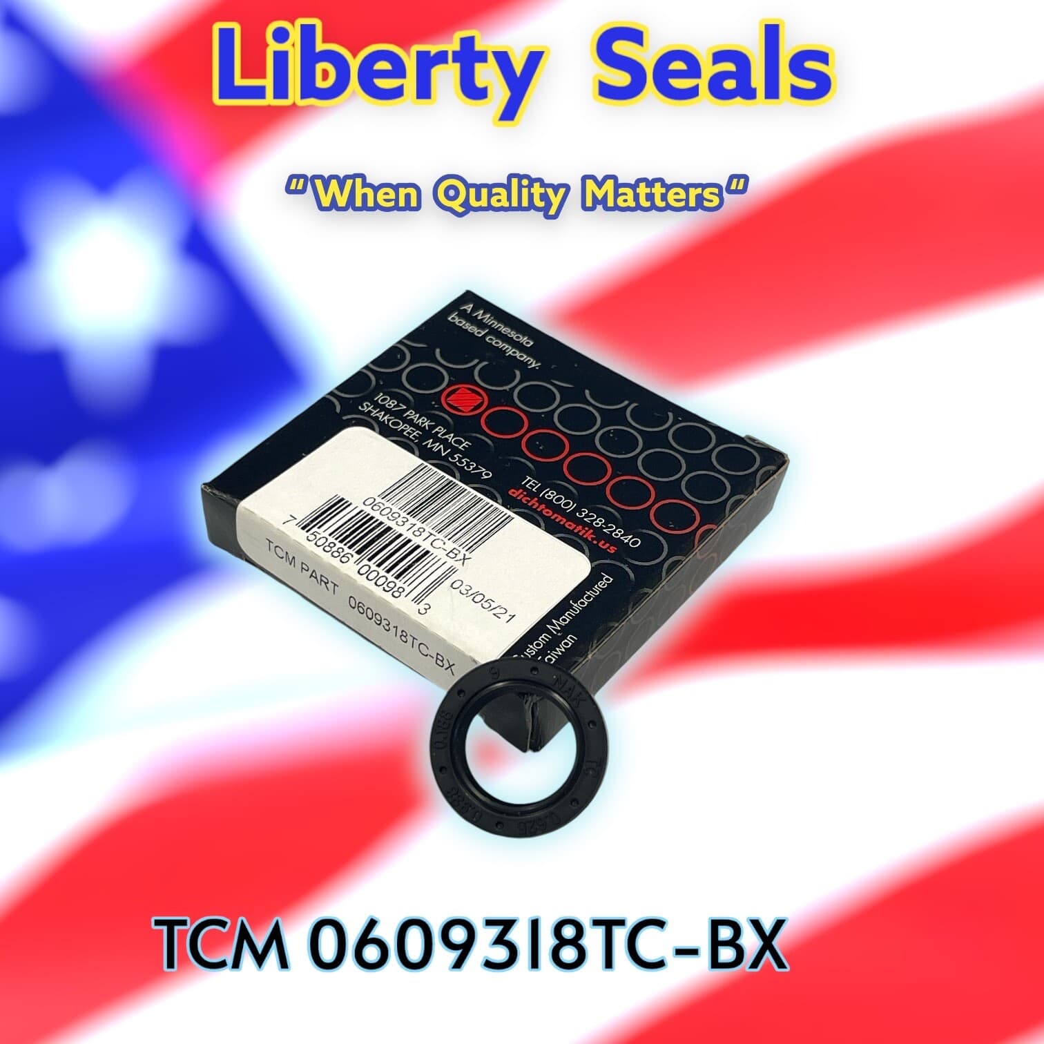 Dichtomatik TCM 0609318TC-BX Carbon Steel Oil Seal, TC Type 75019465