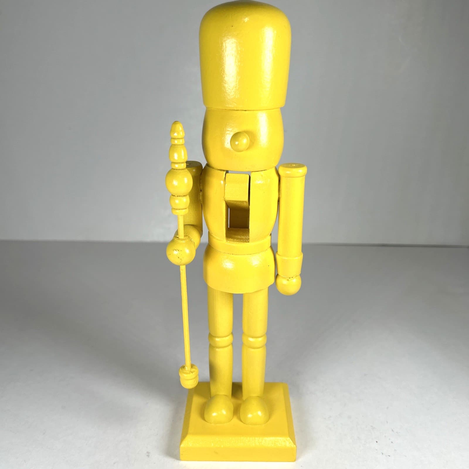 Yellow Nutcracker 10" Soldier Standing Christmas Figure - Solid Yellow