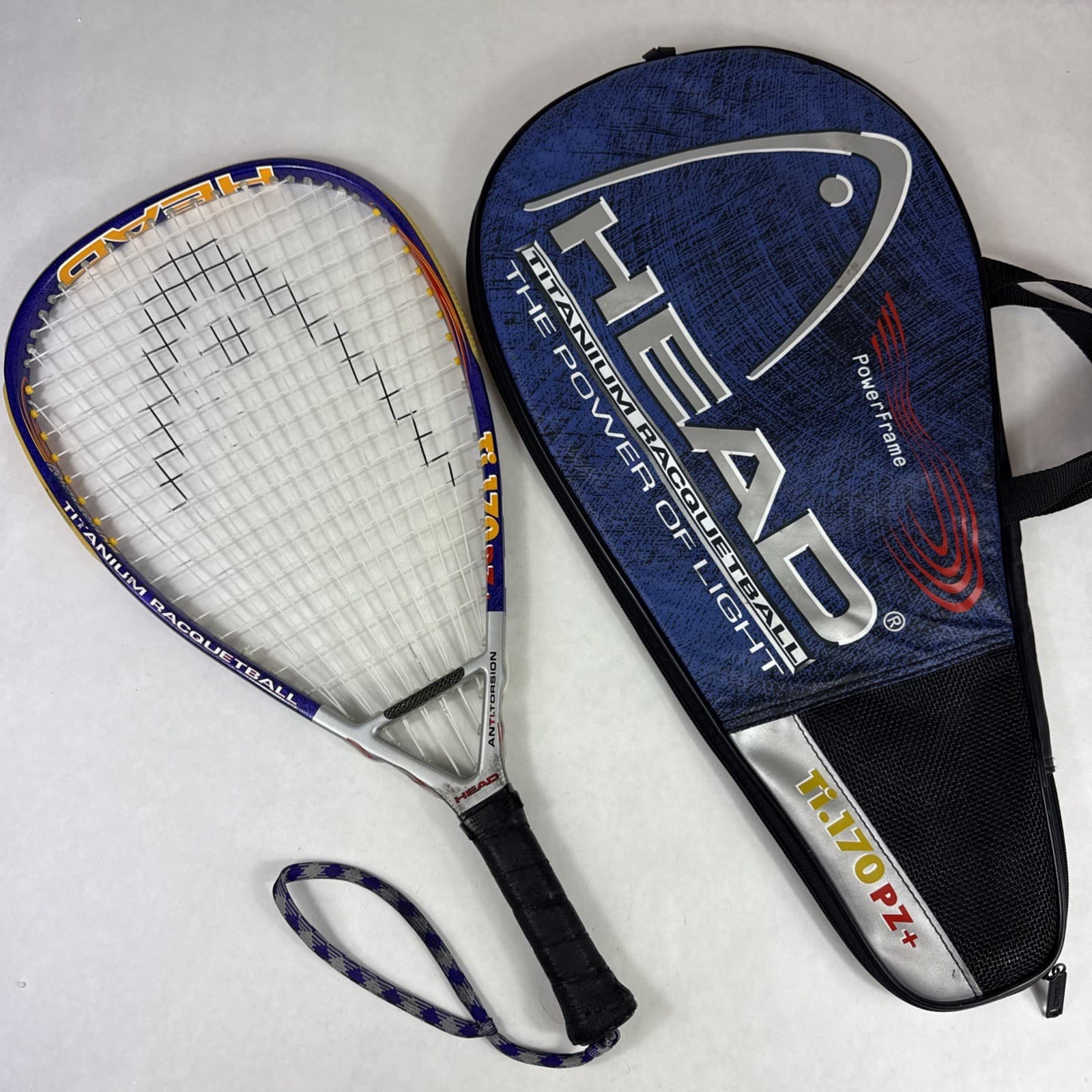 Head Titanium Racquetball Racquet Ti.170 PZ+ Power Zone Plus Anti-Torsion 3 5/8