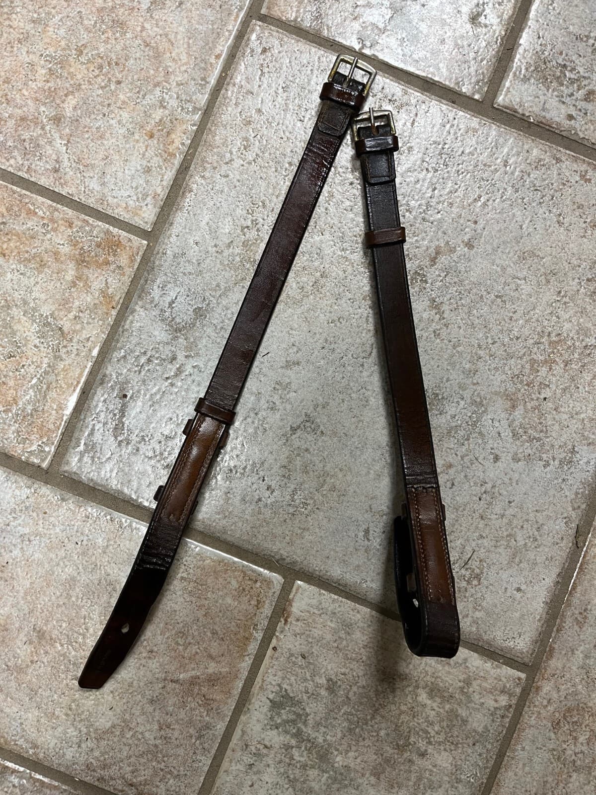 Leather cheek pieces, 3/4 inch