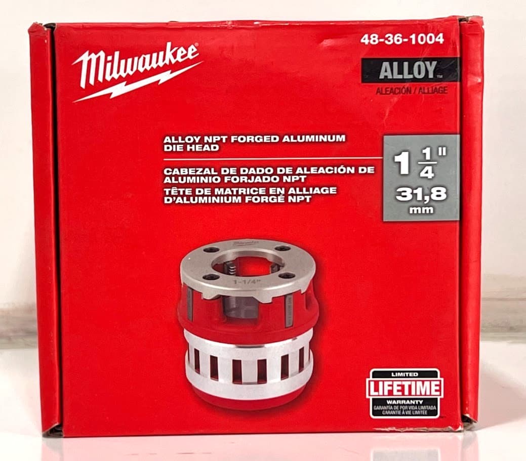 Milwaukee 48-36-1004 1-1/4" ALLOY NPT Forged Aluminum Die Head