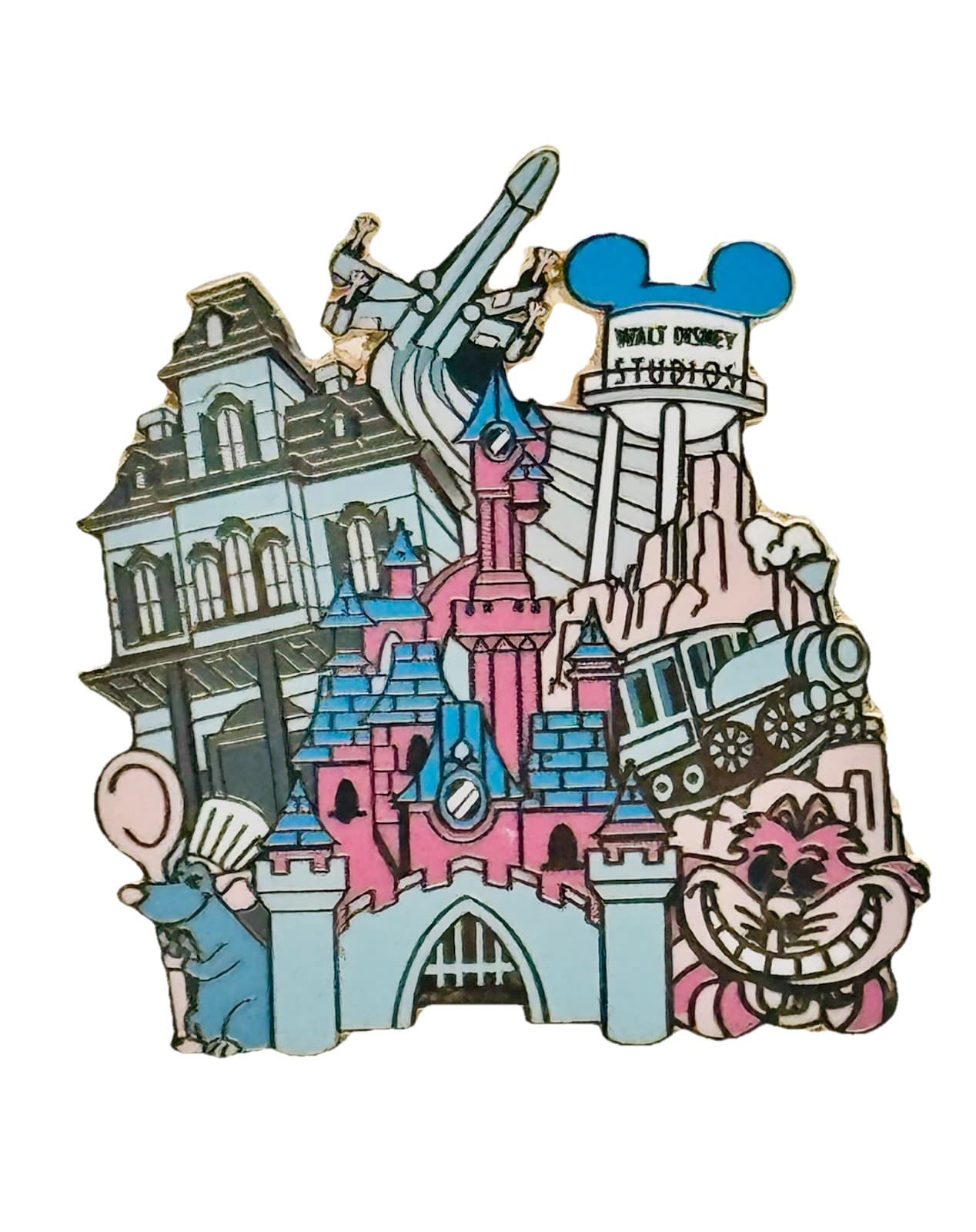 Disney 'Around the World of Disney Parks’ Pin 2022 Disneyland Paris D23 Gold