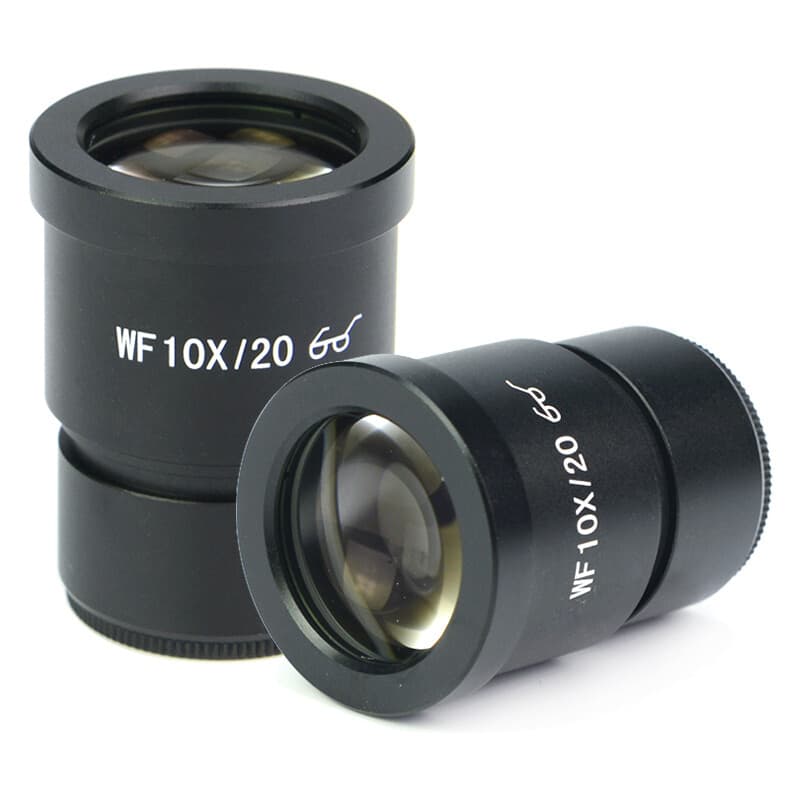 Pair of WF10X/20 Microscope Eyepiece 30mm Wide Angle High Eyepoint Optical Lens