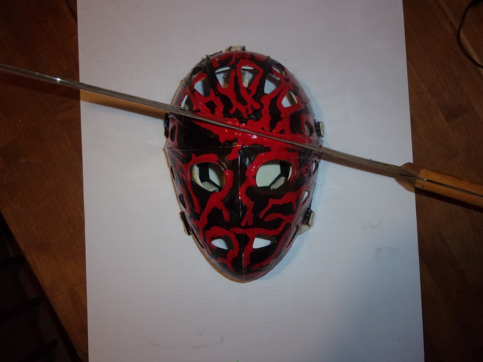 DURABLE AND WEARABLE JASON MYLEC HOCKEY MASK AND A REAL (SAFETY)MACHETE