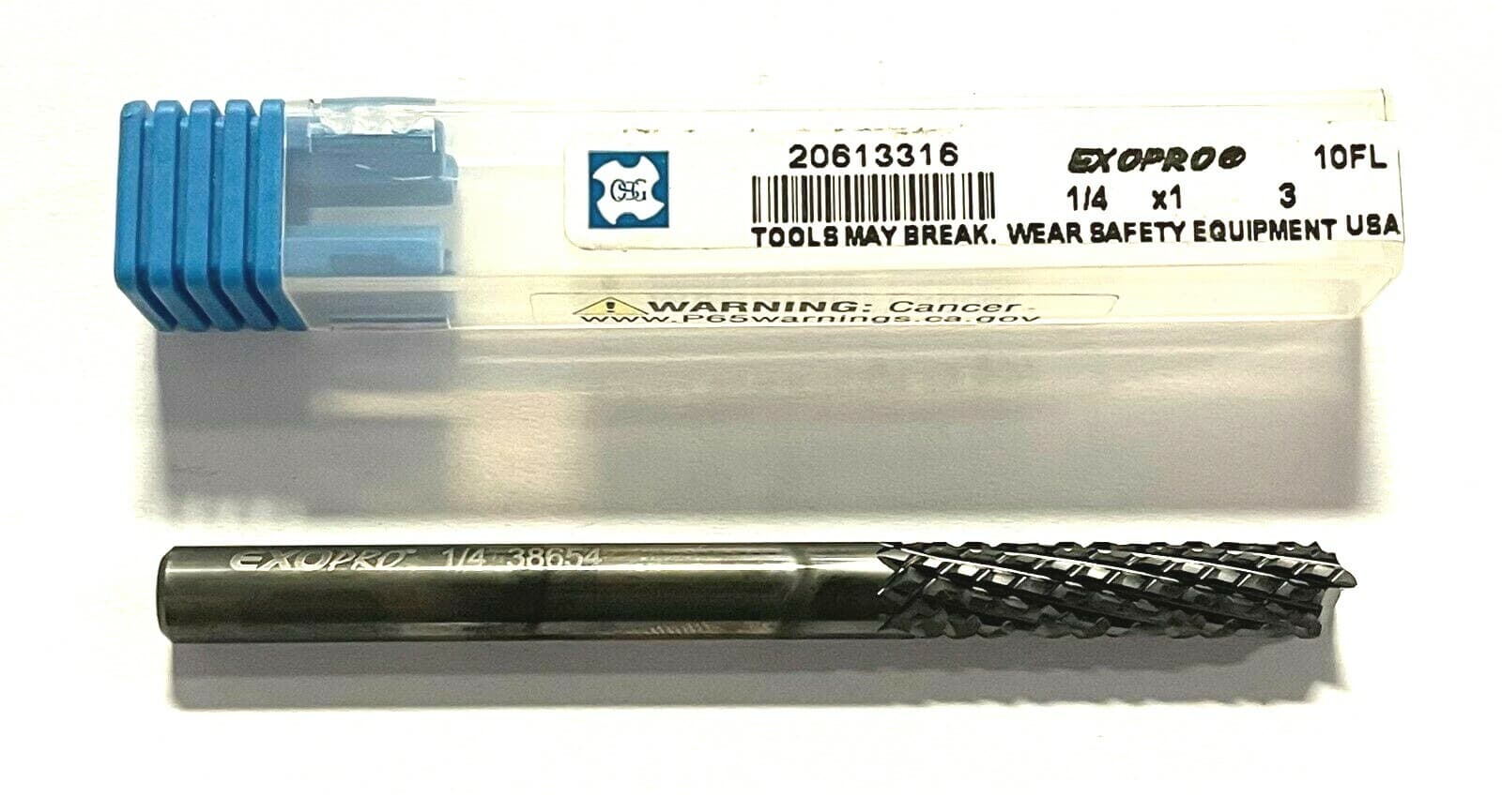 OSG EXOPRO 1/4" Solid Carbide Router Premium High Performance Diamond Coating