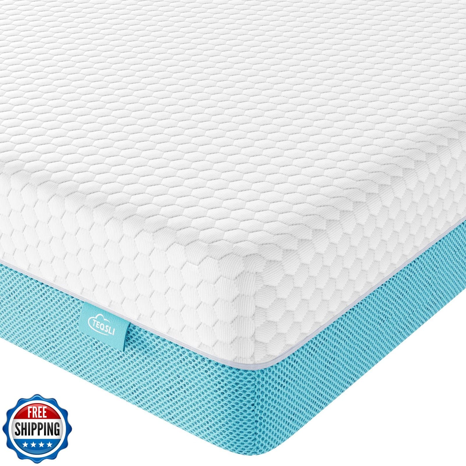 TeQsli Crib Mattress, Memory Foam Toddler Mattress with Breathable Washable C