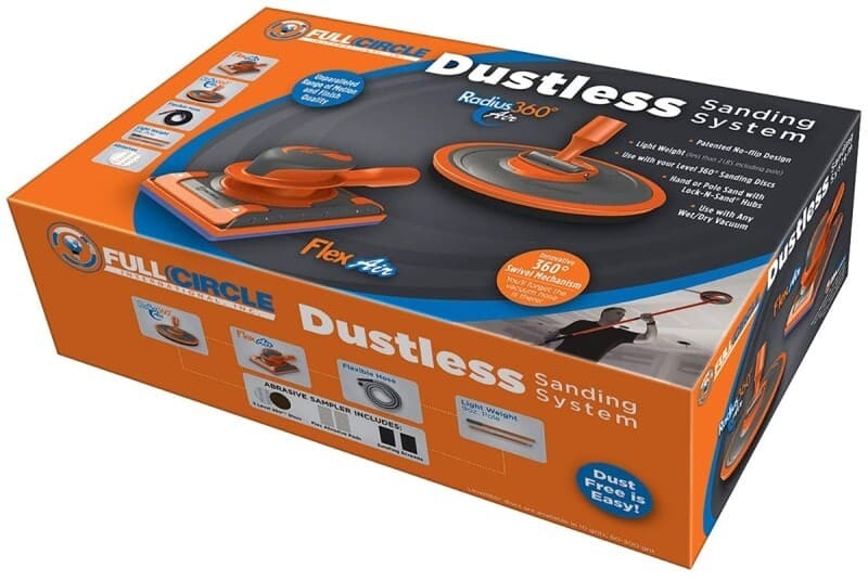 FULL CIRCLE Radius 360 & Flex Air Dust-Free Drywall Sanding 2 Heads, Poles KIT