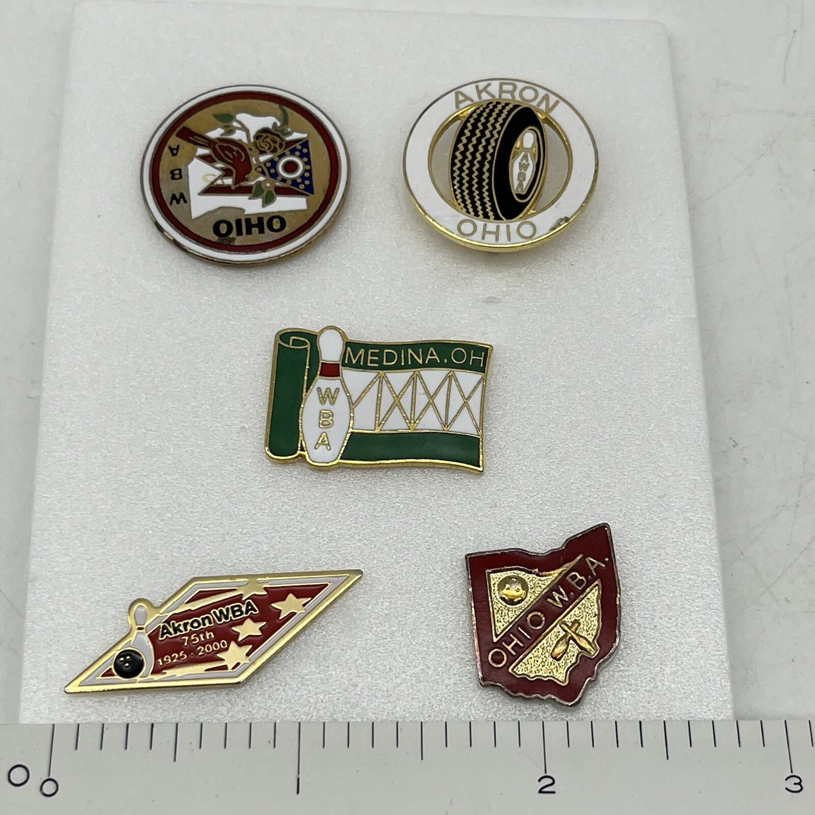 OHIO WBA Bowling Pin Lot Of 5 Vintage Women's Bowling Association