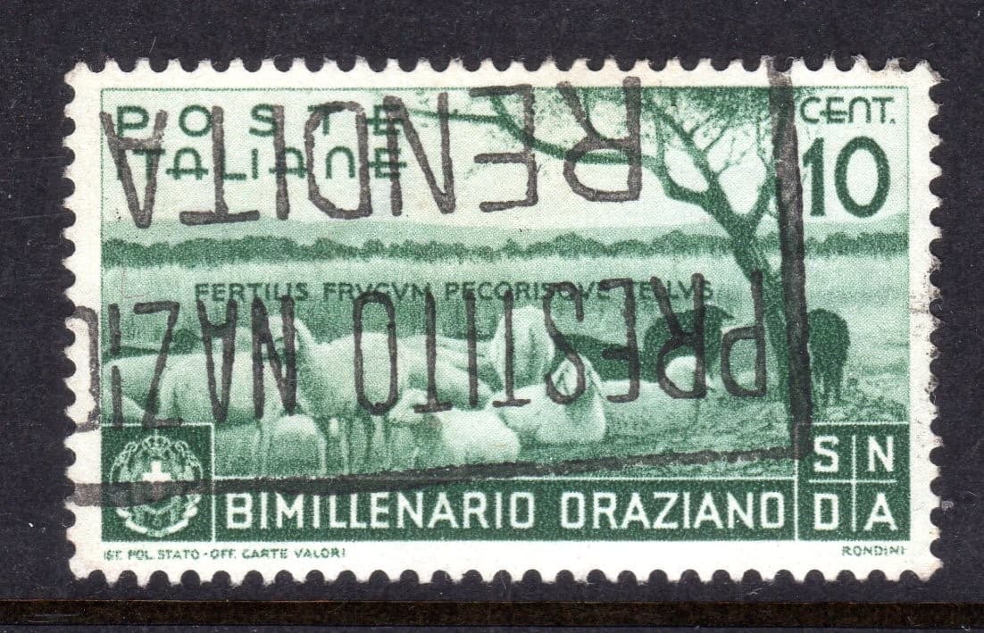 Italy Scott # 359 VF Used 1936 10 C 2,000th Ann Birth Horatio Flaccus #1