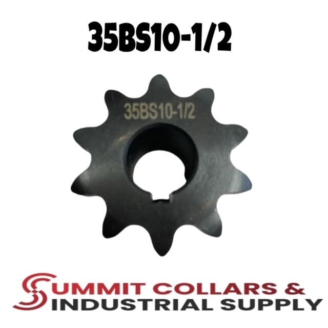 #35 Roller Chain Sprocket B Type 1/2" Bore 10 Tooth 35BS10-1/2