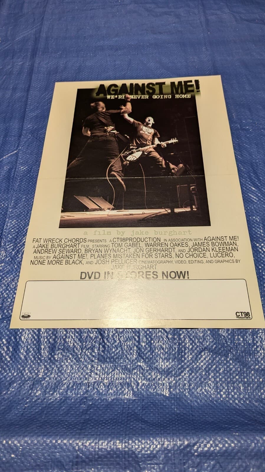 Against Me We're Never Going Home Original Promo Poster